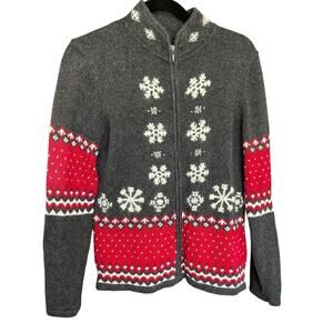 Guide Series Vintage Women's Nordic Snowflake Collared Christmas Sweater Size XS